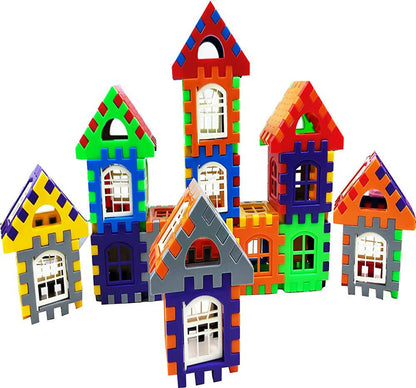 Kipa 210 Pieces Multi Colored Mega Jumbo Happy Home House Building Block with Attractive Windows and Smooth Rounded Edges Game with Storage Container