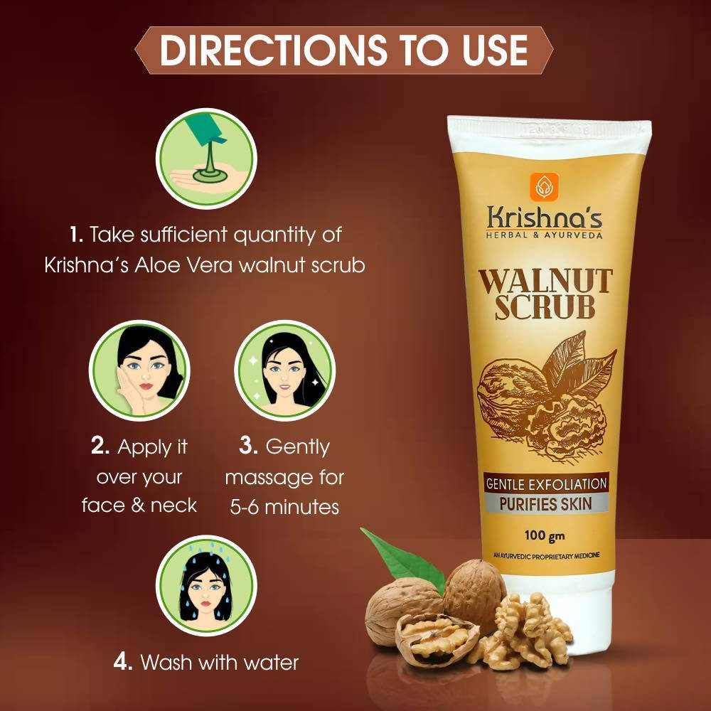 Krishna's Herbal & Ayurveda Walnut Scrub - 100 gms