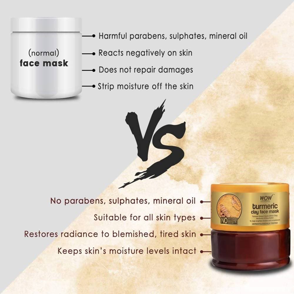 Wow Skin Science Turmeric Clay Face Mask - 200 ml