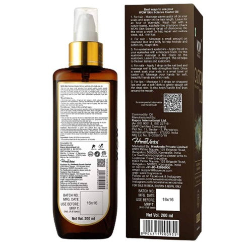 Wow Skin Science Castor Oil - 200ml