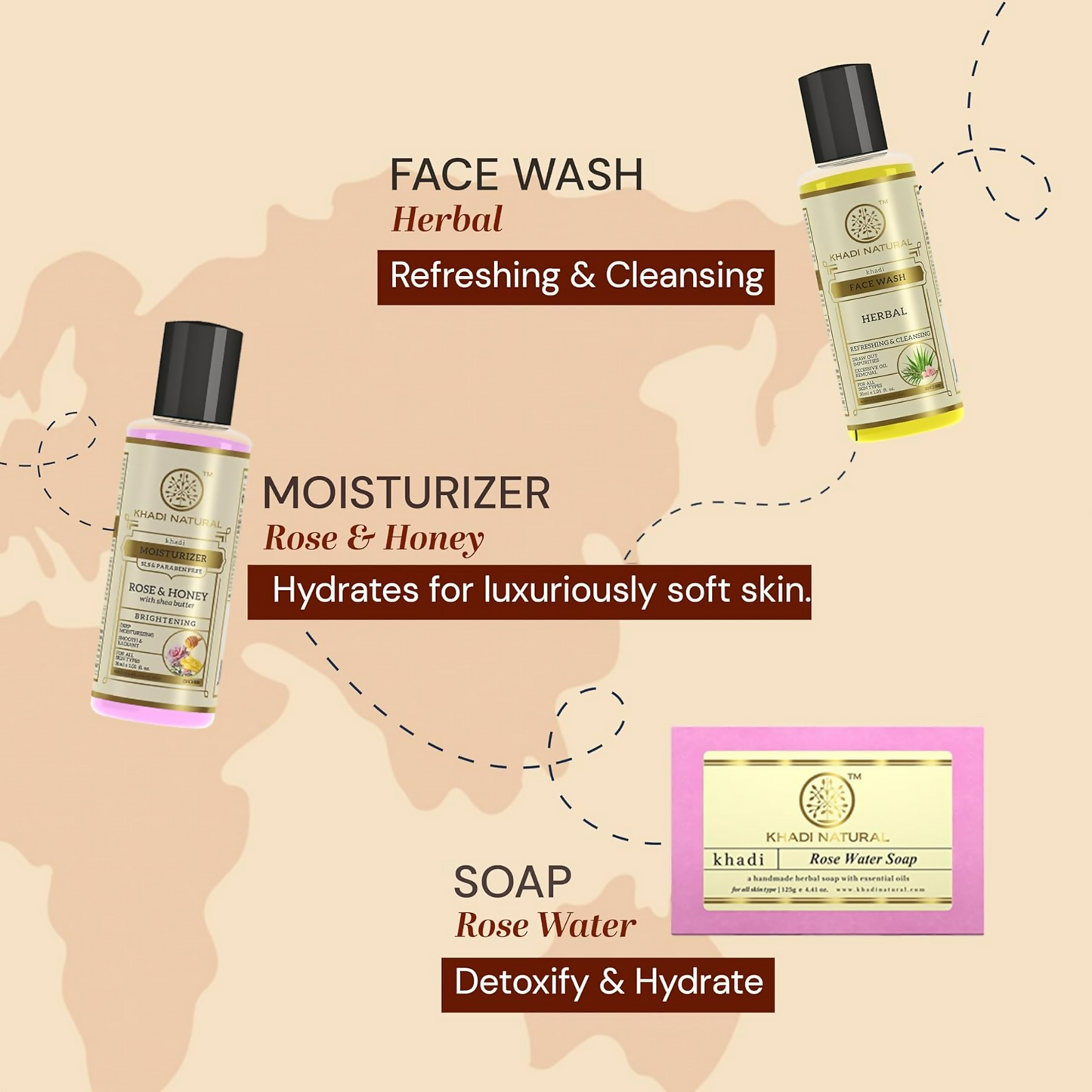 Khadi Natural Travel Kit Skincare & Haircare Essentials On-The-Go