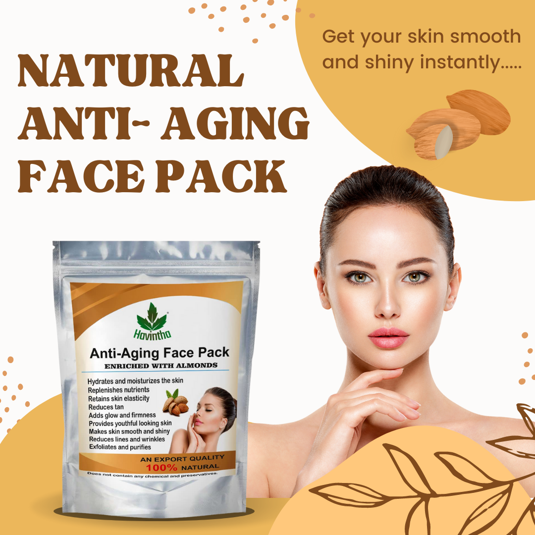 Havintha Anti-Aging Face Pack Enriched with Almonds for Skin Moisturizing - 227 gms