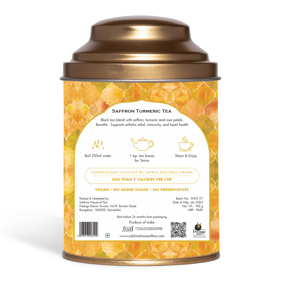 Sublime Inspiring Awe Saffron Turmeric Tea