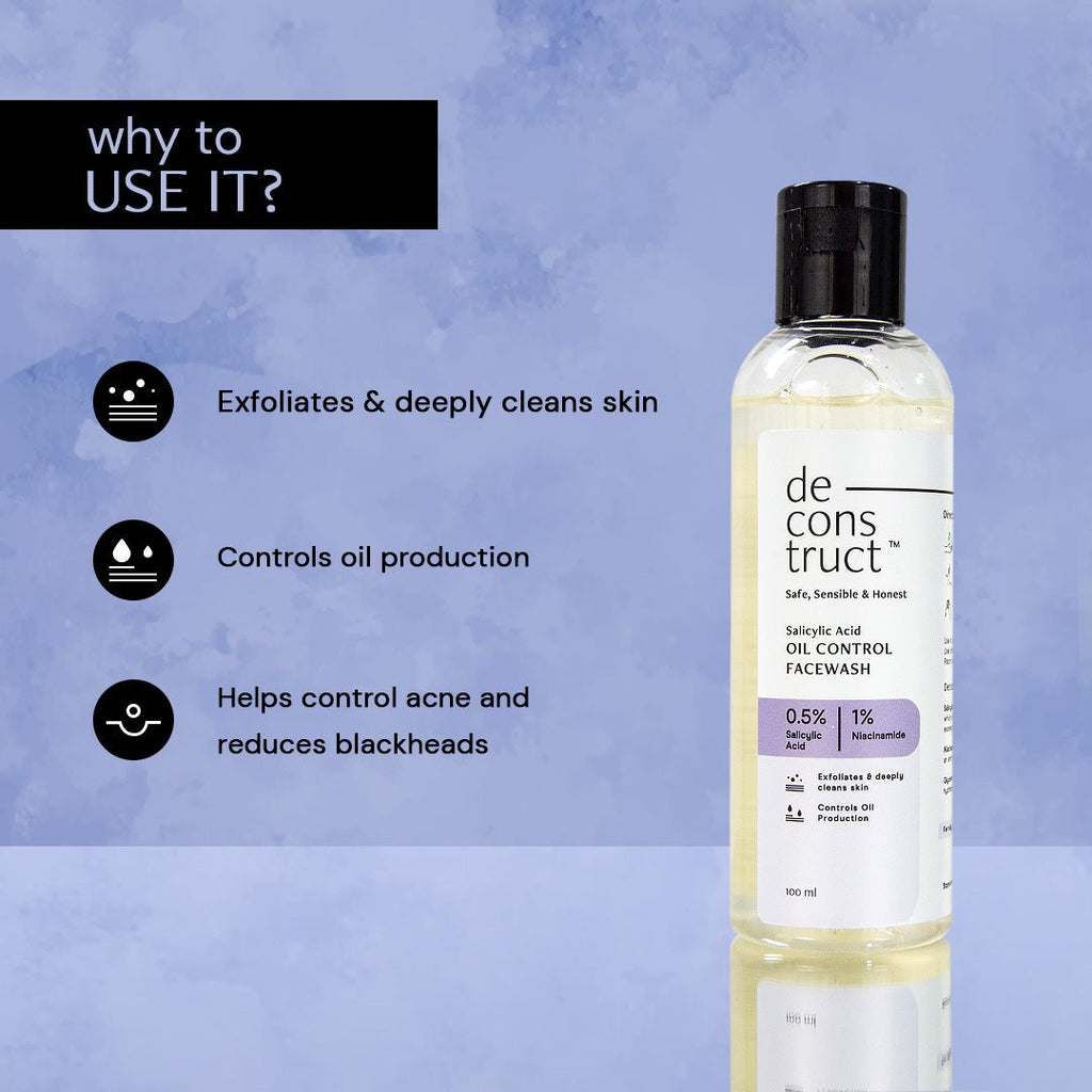 Deconstruct Salicylic Acid Oil Control Face Wash For Oily Skin - 100 ml