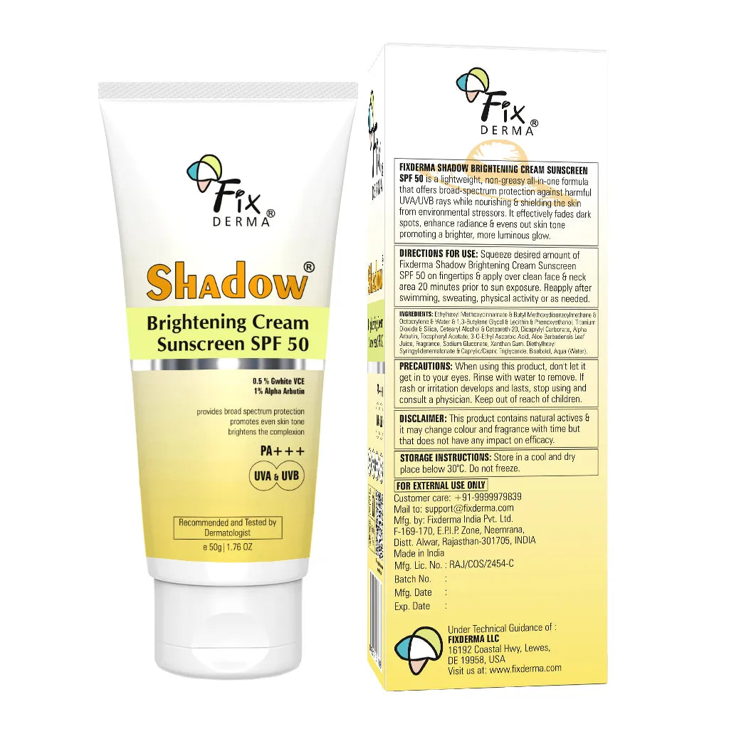 Fixderma Shadow Brightening Sunscreen Cream SPF 50 - 50 gms