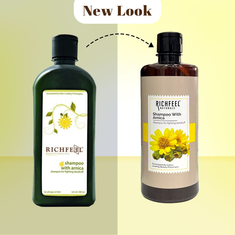 Richfeel Naturals Shampoo with Arnica - 500 ml (Pack of 2)