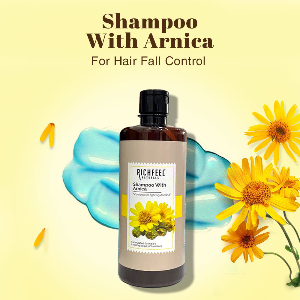 Richfeel Naturals Shampoo with Arnica - 500 ml (Pack of 2)