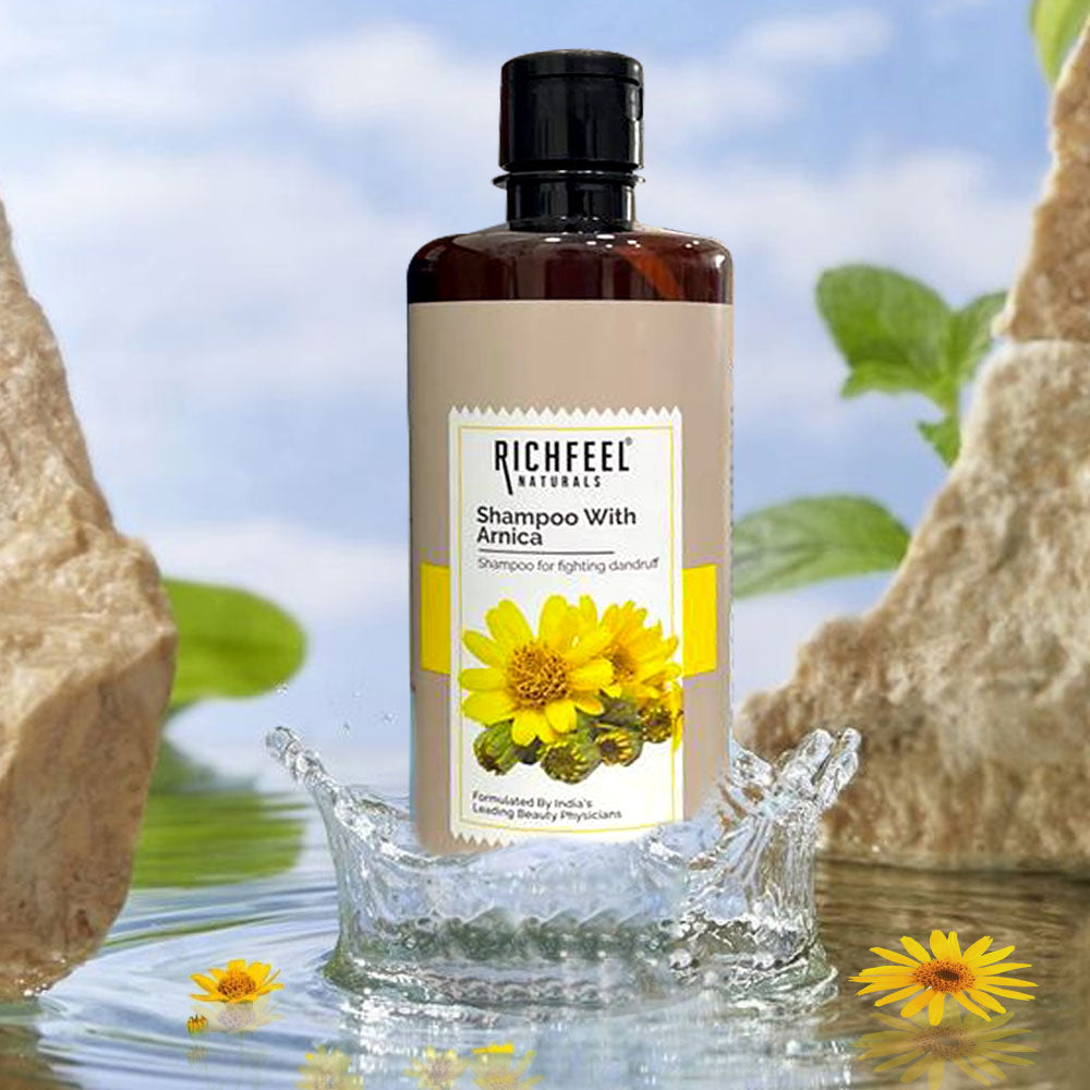 Richfeel Naturals Shampoo with Arnica - 500 ml (Pack of 2)