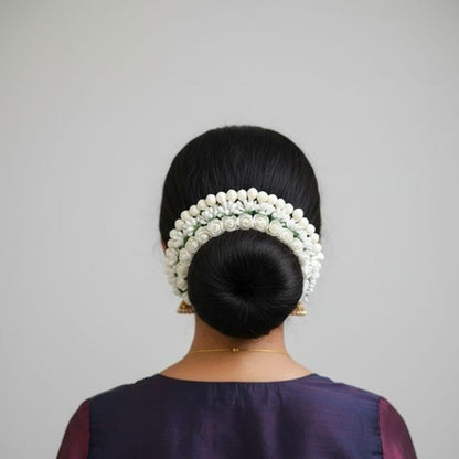White Rose Hair Gajra
