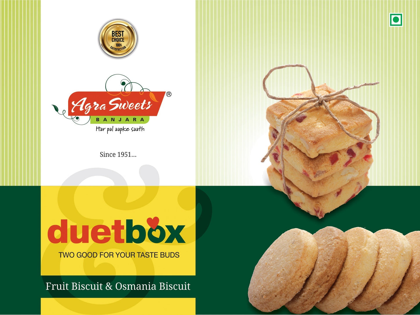 Agra Sweets Banjara Duet Box Fruit and Osmania
