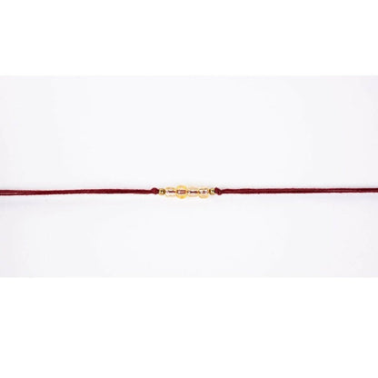 Indianvibez Bodh Abundance & Prosperity Real Crystal Stone Rakhi With Authenticity Certificate
