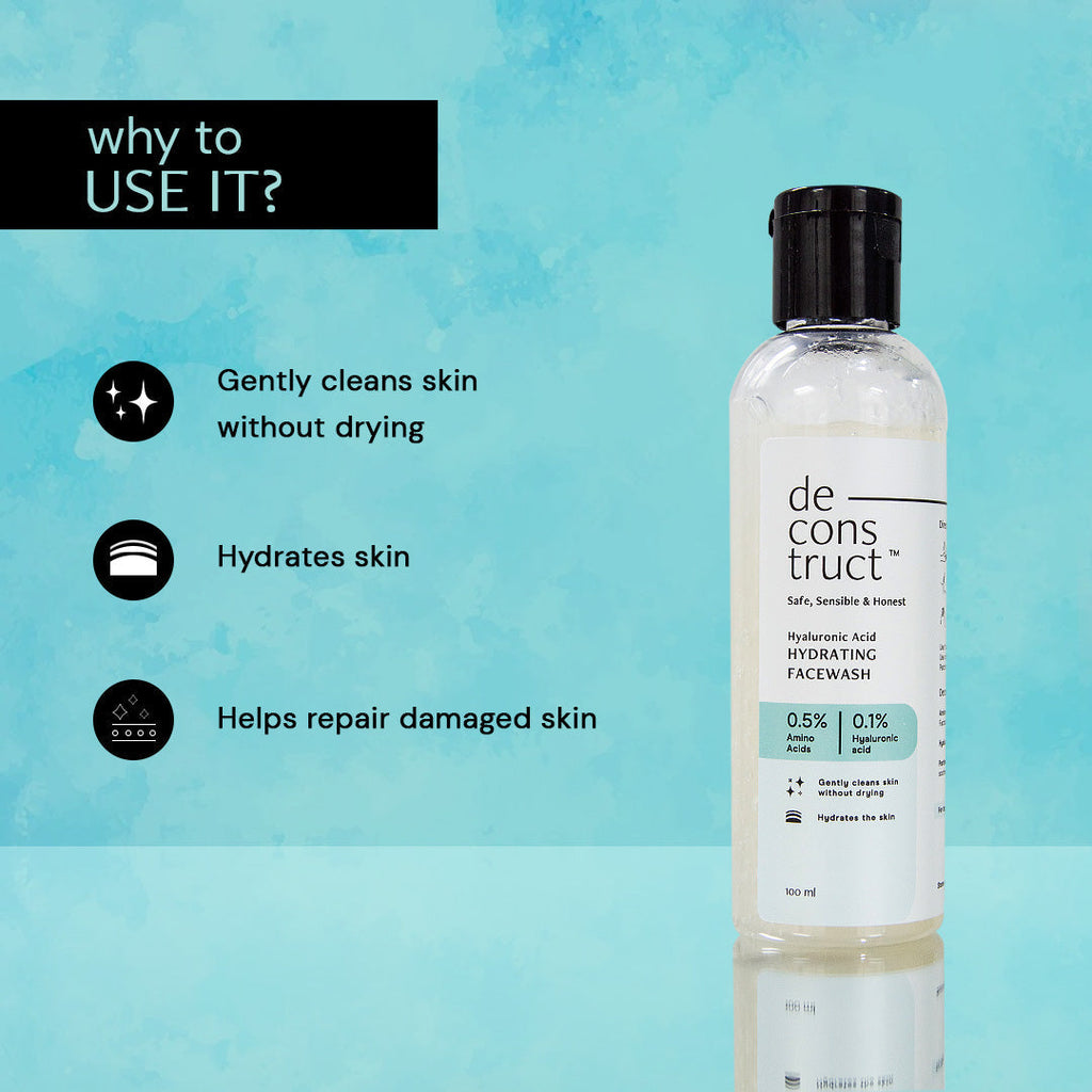 Deconstruct Hyaluronic Acid Hydrating Face Wash - 100 ml