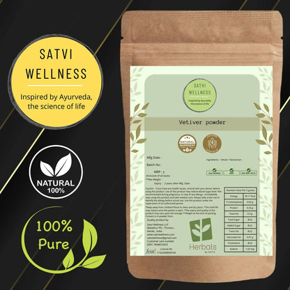 Satvi Wellness Vertiver Powder | Ramacham | Khus | Khas root  | Coarse powder