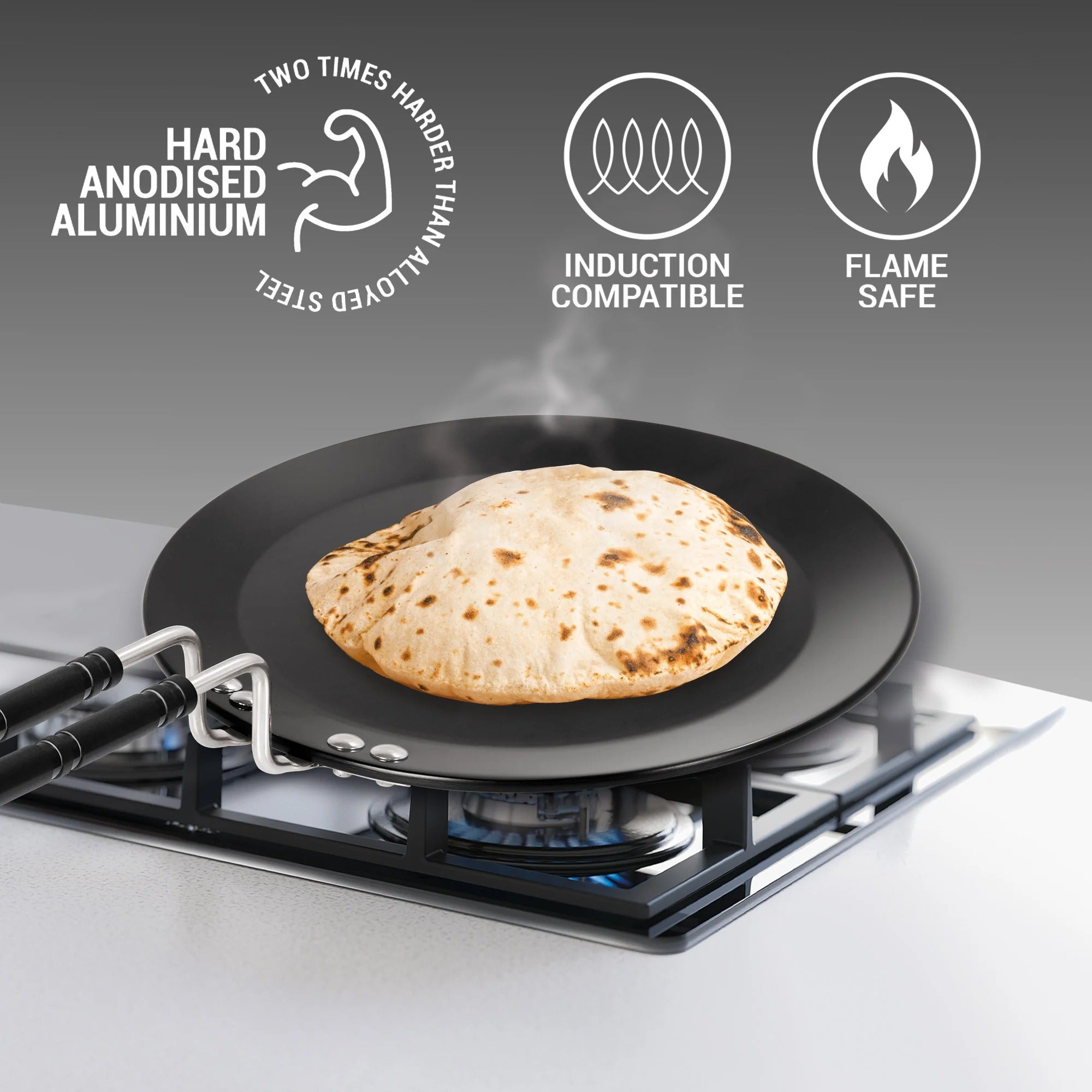 Milton ProCook Hard Anodised Induction Tawa - 25cm