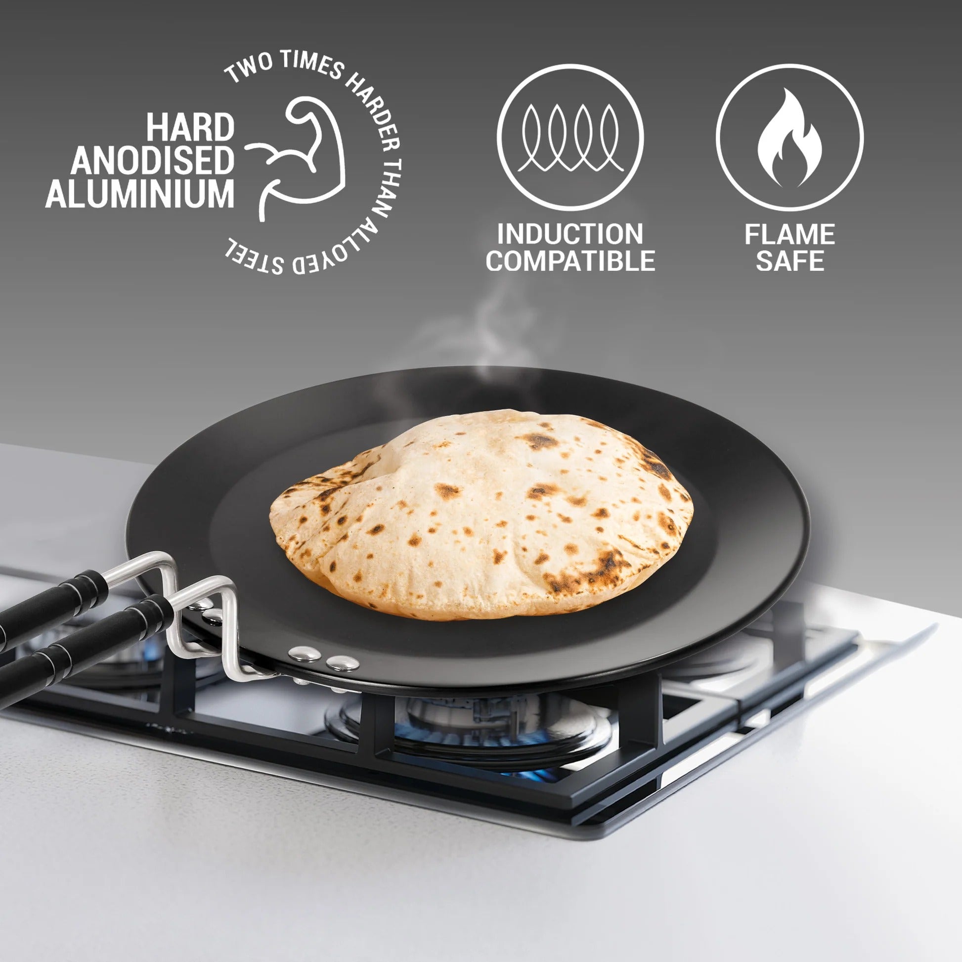 Milton ProCook Hard Anodised Induction Tawa - 25cm