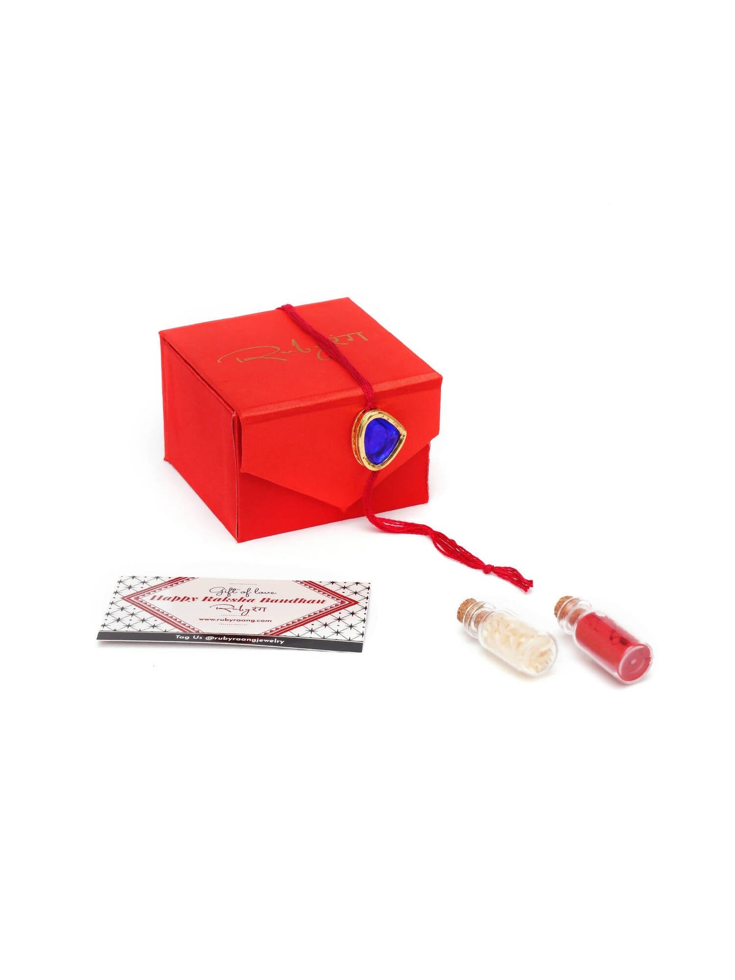 Designer kundan Rakhi - Ruby Raang