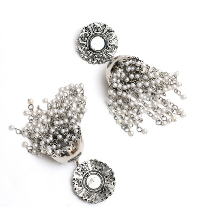 Mominos Fashion Johar Kamal Women's Earrings With Pearls Jhumkas