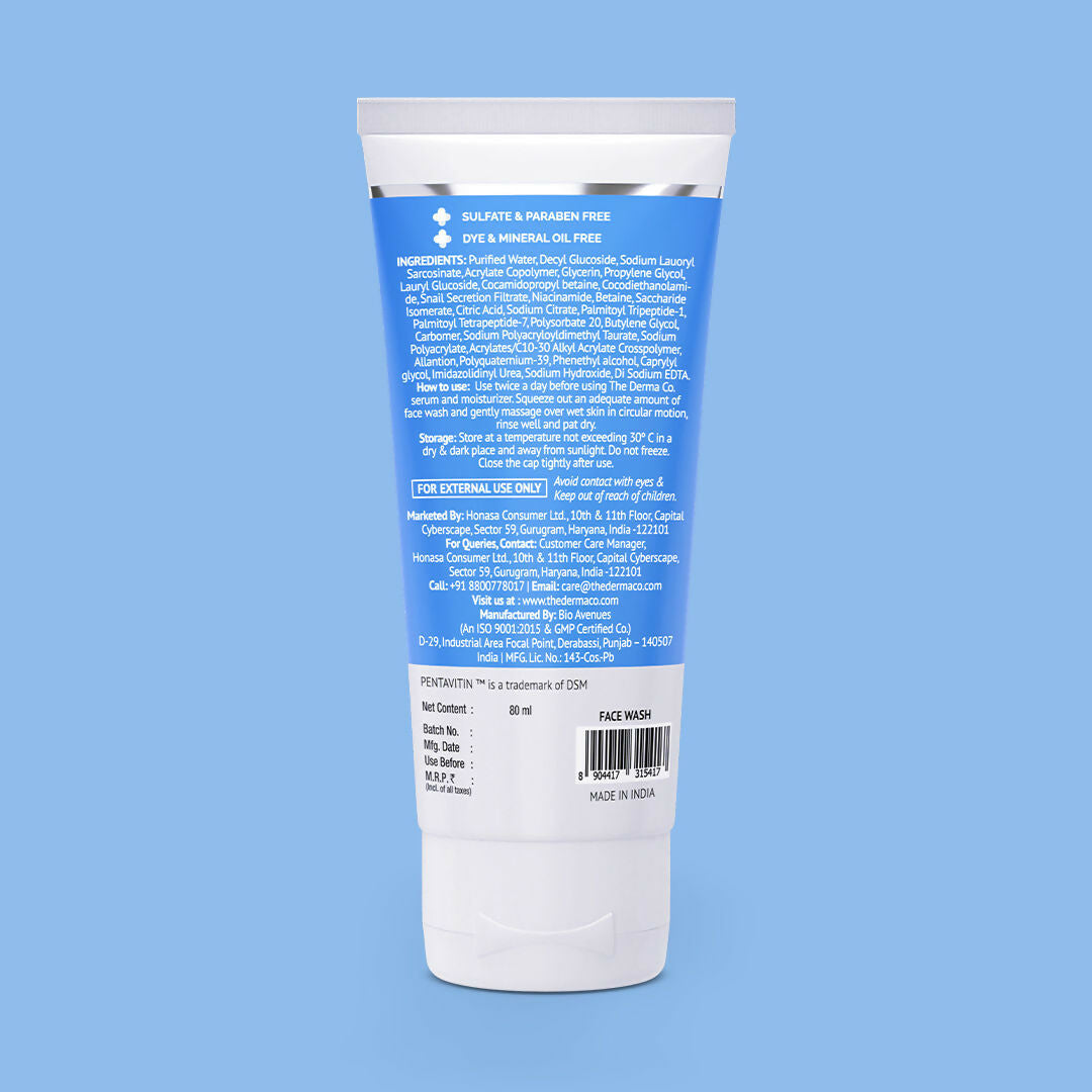 The Derma Co Snail Peptide 96 Hydrating Face Wash