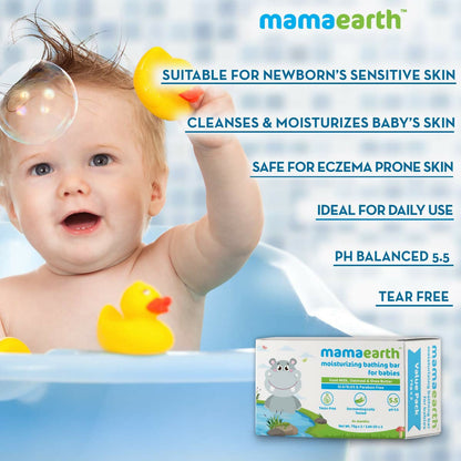 Mamaearth Moisturizing Baby Bathing Soap Bar & Natural Berry Blast Kids Toothpaste