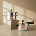PrayLady 2L Triply Pressure Cooker with 20cm 2-Tier Steamer