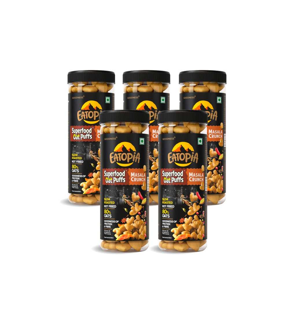 Eatopia Superfoods Oat Puffs Masala Crunch - 60 gms (Each)