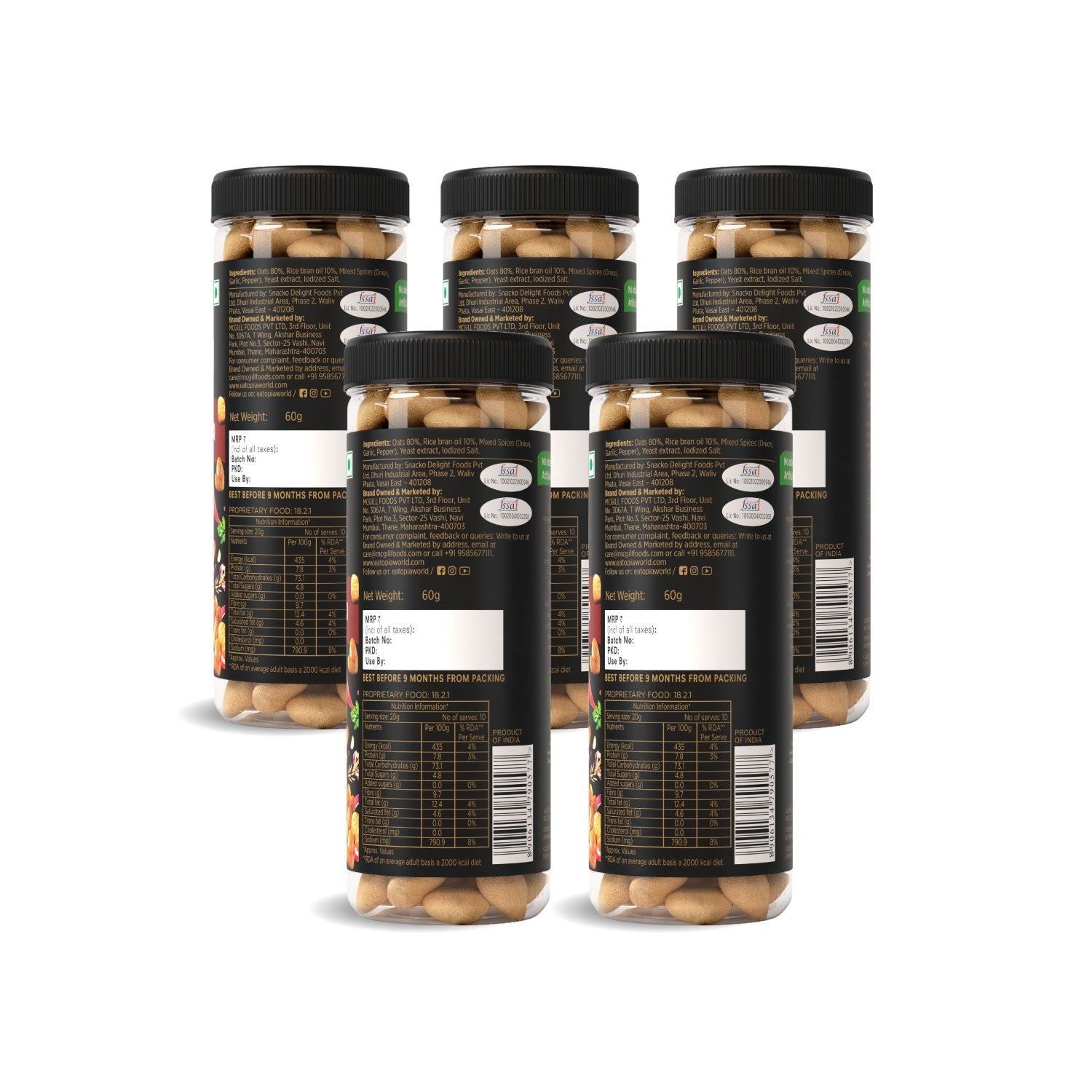 Eatopia Superfoods Oat Puffs - BBQ