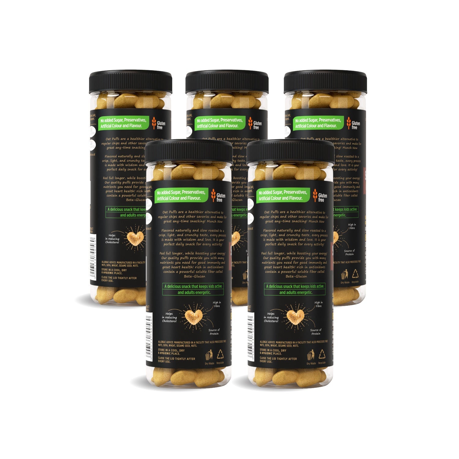 Eatopia Superfoods Oat Puffs Masala Crunch - 60 gms (Each)