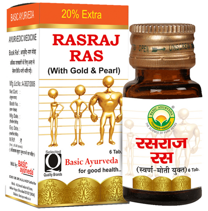 Basic Ayurveda Rasraj Ras with Gold & Pearl