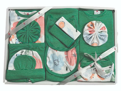 My Tiny Wear Full Sleeves New Born Baby Gift Set - Green