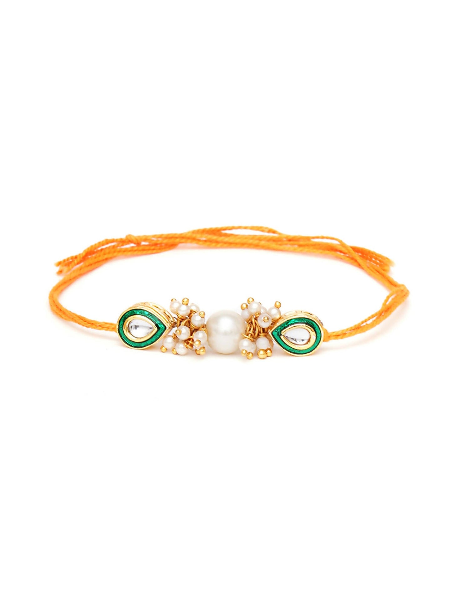 Designer kundan Rakhi - Ruby Raang