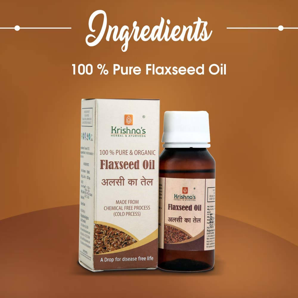 Krishna's Herbal & Ayurveda Flaxseed Oil - 50 ml