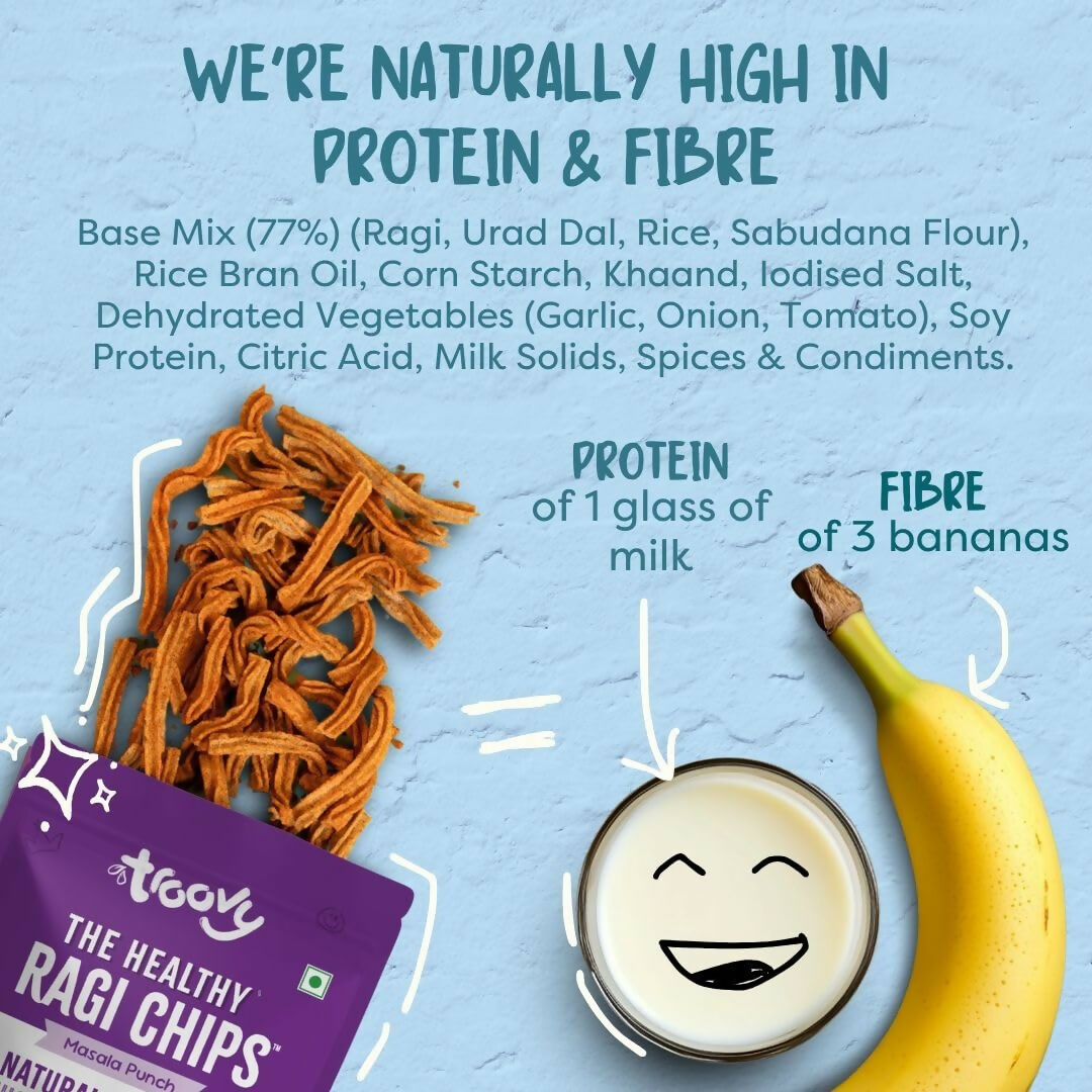 Troovy Healthy Masala Ragi Chips Tasty & High Protein Snacks