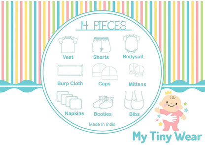 My Tiny Wear Full Sleeves New Born Baby Gift Set - Greyish Blue