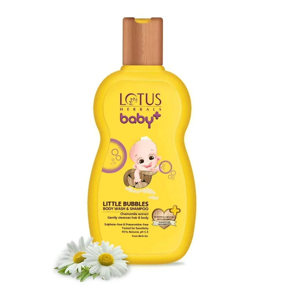 Lotus Herbals Baby+ Little Bubbles Body Wash & Shampoo