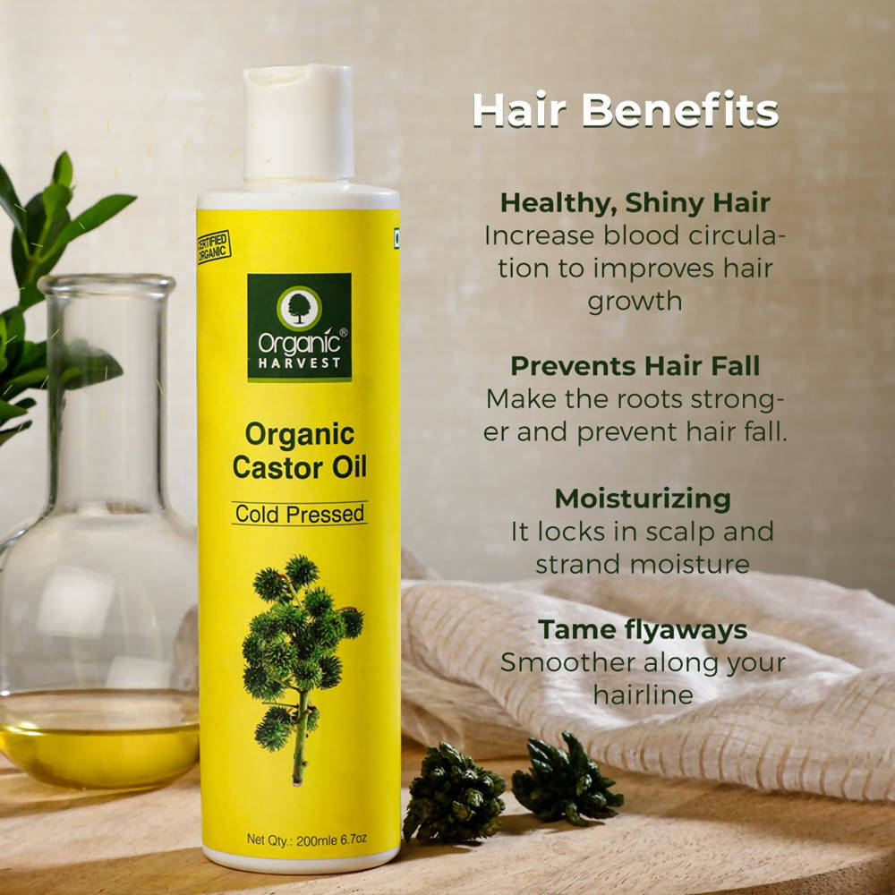 Organic Harvest Cold Pressed Organic Castor Oil - 200 ml