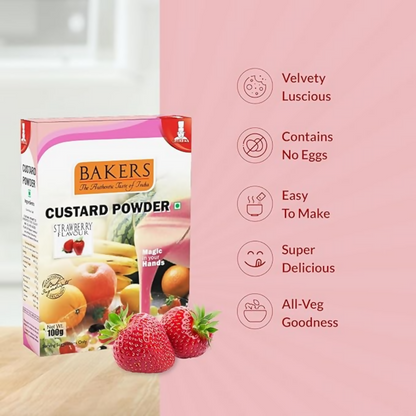 BAKERS Custard Powder - Strawberry