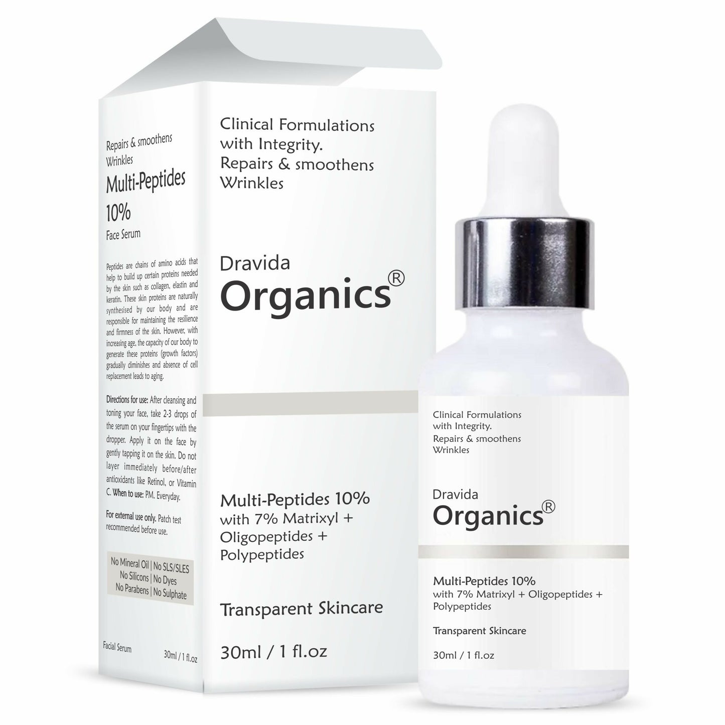 Dravida Organics Multi Peptide Anti Aging Night Serum