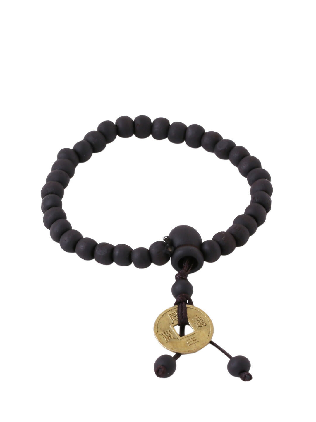 NVR Men Black Beaded Elasticated Rakhi With Roli Chawal