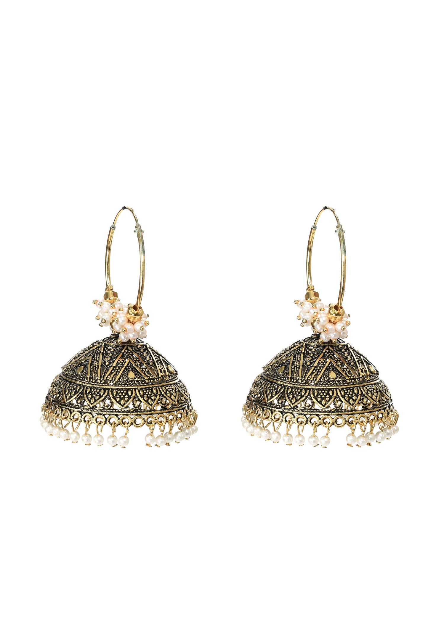 Mominos Fashion Johar Kamal Latest Designer Golden Color Jhumkas