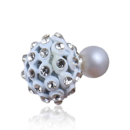 Trendoo Jewelry Gold-Polished Stylish Fancyr White Studs