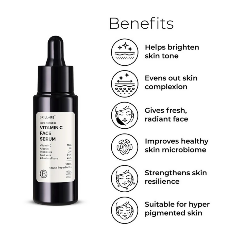 Brillare 10% Vitamin C Face Serum & Vitamin C Powder Face Wash
