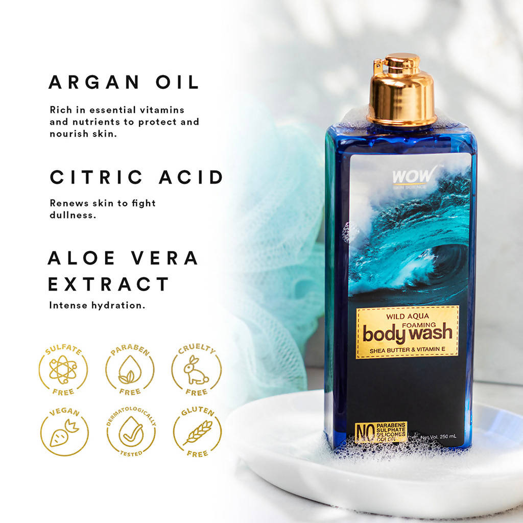 Wow Skin Science Wild Aqua Foaming Body Wash - 250 ml