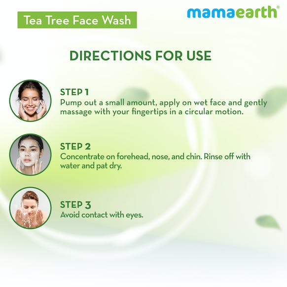 Mamaearth Tea Tree Face Wash for Acne & Pimples - 100 ml