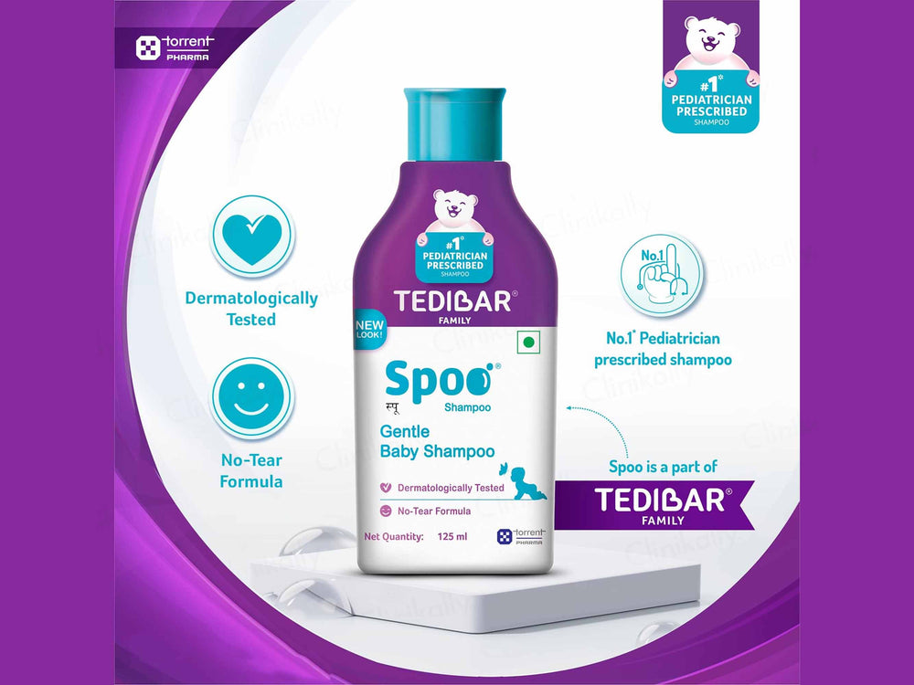 Torrent Pharma Tedibar Spoo gentle baby shampoo - 125ml