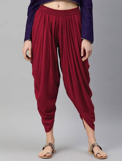 Cheera Women’s Maroon Dhoti Pant CH08D