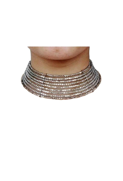 Mominos Fashion Joharkamal Oxidised Beaded work Hasli Design Choker For Women & Girls