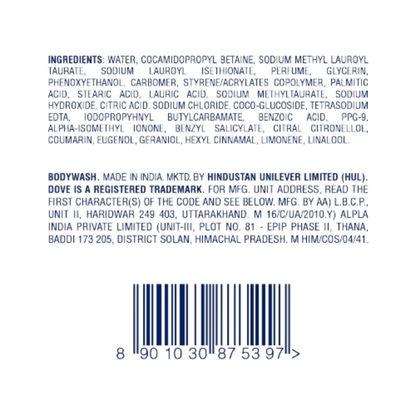 Dove 24 Hr Hydrated Skin Nourishing Body Wash For Soft Smooth Skin