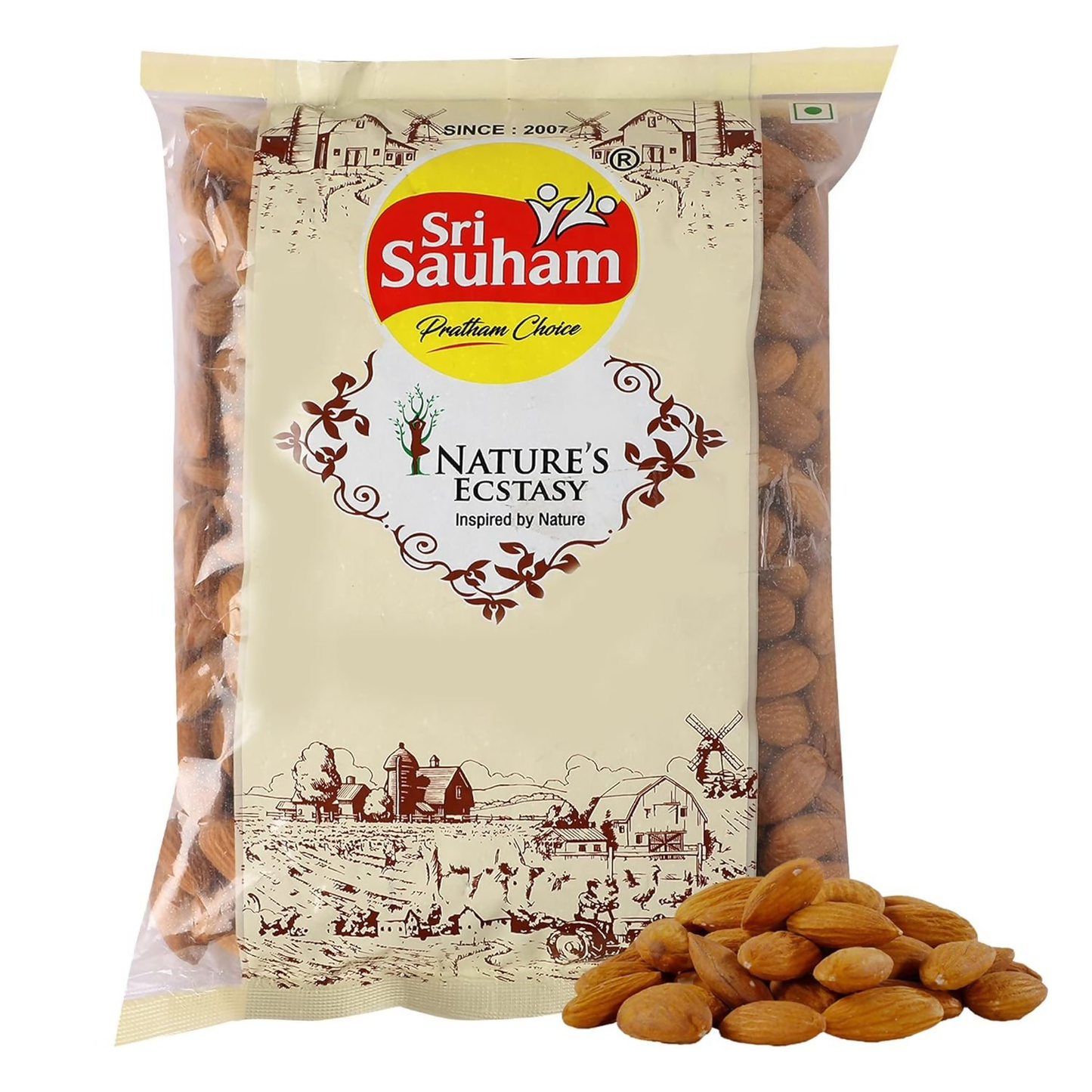Sri Sauham Premium Fresh Almonds Badam Giri Dry Fruits