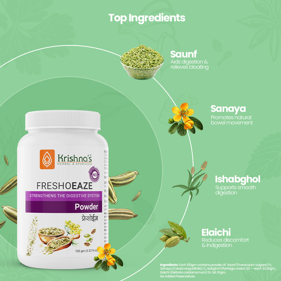 Krishna'S Herbal & Ayurveda Freshoeaze Powder