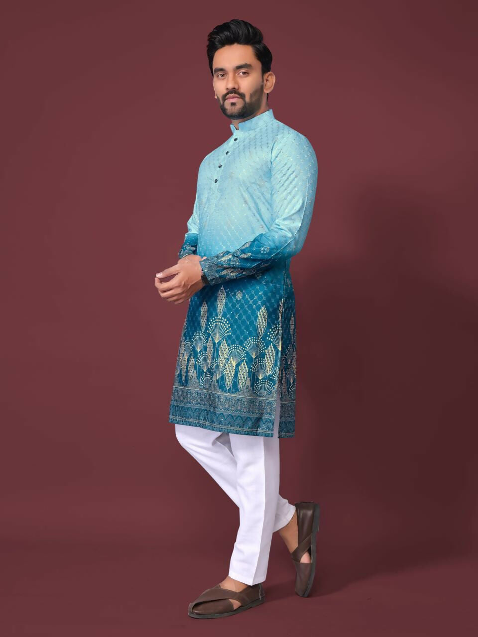 Anaita Blue Multicolour Kurta